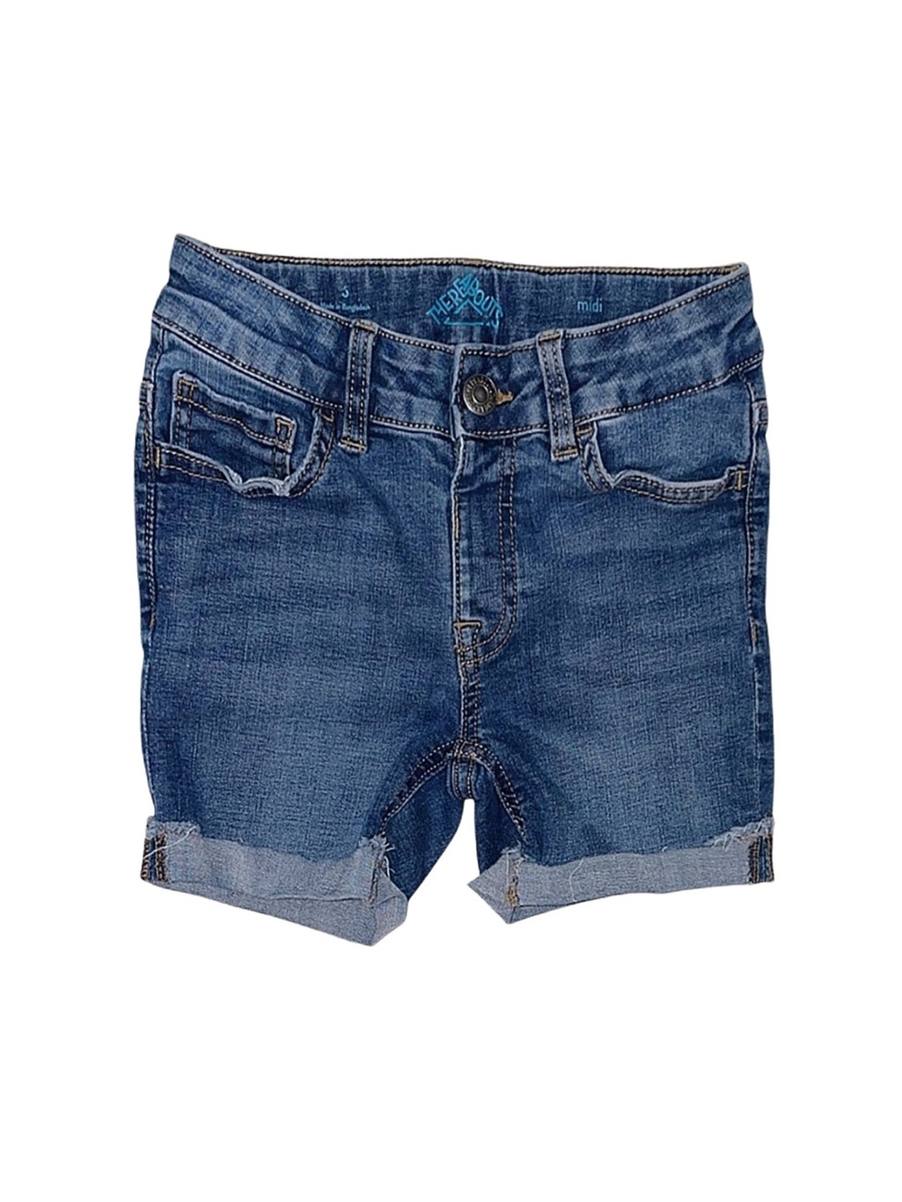 THEREABOUTS Girl's Midi Denim Shorts Adjustable Waist Size 6